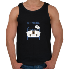 PRINTFASHION Sleepybara - Férfi atléta - Fekete