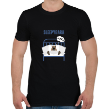 PRINTFASHION Sleepybara - Férfi póló - Fekete férfi póló