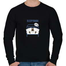 PRINTFASHION Sleepybara - Férfi pulóver - Fekete