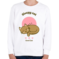 PRINTFASHION sleepycat - Gyerek pulóver - Fehér gyerek pulóver, kardigán