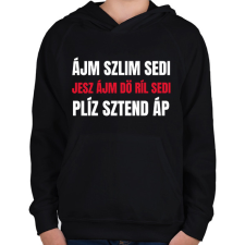 PRINTFASHION SLIM SHADY FONETIKUS - Gyerek kapucnis pulóver - Fekete gyerek pulóver, kardigán