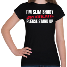 PRINTFASHION SLIM SHADY - Női póló - Fekete