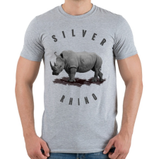 PRINTFASHION SLIVER RHINO - Férfi póló - Sport szürke férfi póló