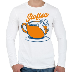 PRINTFASHION Sloffee - Lajháros - Férfi hosszú ujjú póló - Fehér