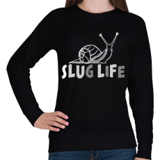 PRINTFASHION Slug life - Női pulóver - Fekete
