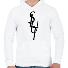 PRINTFASHION SLUT - Férfi kapucnis pulóver - Fehér férfi pulóver, kardigán