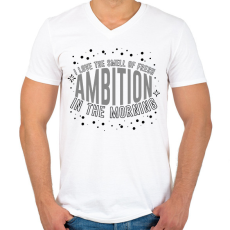 PRINTFASHION Smell of fresh ambition - Férfi V-nyakú póló - Fehér