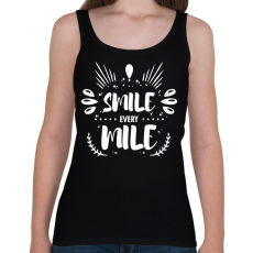 PRINTFASHION Smile every miles - Női atléta - Fekete