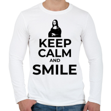 PRINTFASHION SMILE - Férfi hosszú ujjú póló - Fehér férfi póló