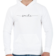 PRINTFASHION smile - Férfi kapucnis pulóver - Fehér