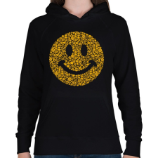 PRINTFASHION Smile - Női kapucnis pulóver - Fekete női pulóver, kardigán