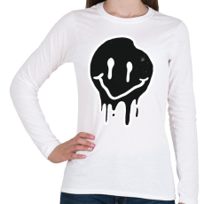 PRINTFASHION Smiley - Női hosszú ujjú póló - Fehér