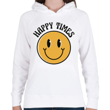 PRINTFASHION Smiley - Női kapucnis pulóver - Fehér női pulóver, kardigán