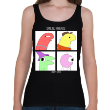 PRINTFASHION Smiling Friends - Női atléta - Fekete női trikó