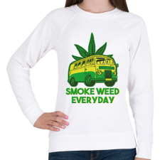 PRINTFASHION smoke weed everyday - Női pulóver - Fehér női pulóver, kardigán