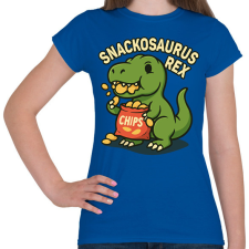 PRINTFASHION Snackosaurus Rex - Női póló - Királykék női póló