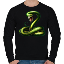 PRINTFASHION snake - Férfi pulóver - Fekete férfi pulóver, kardigán
