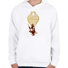 PRINTFASHION Snake plusskin - Gyerek kapucnis pulóver - Fehér gyerek pulóver, kardigán