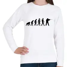 PRINTFASHION Sniper Evolution - Női pulóver - Fehér női pulóver, kardigán