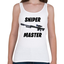 PRINTFASHION Sniper Master - Fortnite (Fekete) - Női atléta - Fehér női trikó