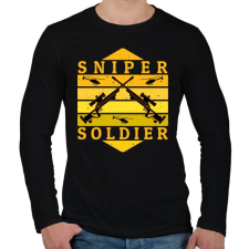 PRINTFASHION Sniper - Mesterlövész - Férfi hosszú ujjú póló - Fekete férfi póló