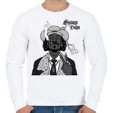 PRINTFASHION Snoop Dogg - Férfi pulóver - Fehér férfi pulóver, kardigán