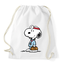 PRINTFASHION Snoopy doki - Sportzsák, Tornazsák - Fehér tornazsák