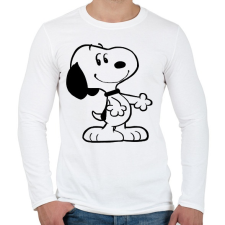 PRINTFASHION Snoopy drawing - Férfi hosszú ujjú póló - Fehér férfi póló