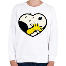 PRINTFASHION Snoopy love - Gyerek pulóver - Fehér gyerek pulóver, kardigán