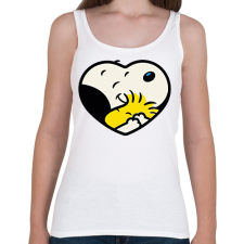 PRINTFASHION Snoopy love - Női atléta - Fehér női trikó
