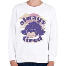 PRINTFASHION Snorlax always tired - Gyerek pulóver - Fehér gyerek pulóver, kardigán