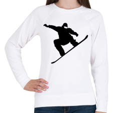 PRINTFASHION Snowboard /03 - Női pulóver - Fehér női pulóver, kardigán
