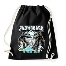 PRINTFASHION Snowboard extreme sport - Sportzsák, Tornazsák - Fekete tornazsák