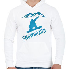 PRINTFASHION snowboard - Férfi kapucnis pulóver - Fehér férfi pulóver, kardigán