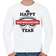 PRINTFASHION SNOWBOARD - Férfi pulóver - Fehér férfi pulóver, kardigán
