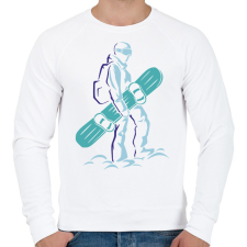 PRINTFASHION Snowboard - Férfi pulóver - Fehér férfi pulóver, kardigán