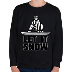 PRINTFASHION SNOWBOARD LET IT SNOW - Gyerek pulóver - Fekete