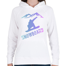 PRINTFASHION snowboard  - Női kapucnis pulóver - Fehér