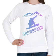 PRINTFASHION snowboard - Női pulóver - Fehér női pulóver, kardigán