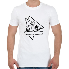 PRINTFASHION Snowboarder - Férfi póló - Fehér férfi póló