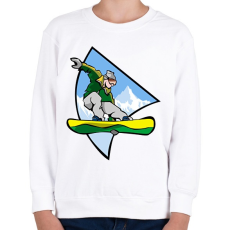 PRINTFASHION Snowboarder - Gyerek pulóver - Fehér