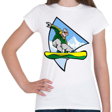 PRINTFASHION Snowboarder - Női póló - Fehér női póló
