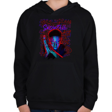 PRINTFASHION SNOWFALL - Gyerek kapucnis pulóver - Fekete gyerek pulóver, kardigán