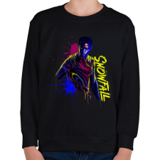 PRINTFASHION Snowfall - Gyerek pulóver - Fekete gyerek pulóver, kardigán