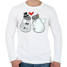 PRINTFASHION Só és bors - Férfi hosszú ujjú póló - Fehér férfi póló