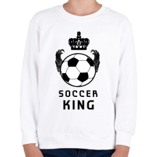 PRINTFASHION SOCCER KING - Gyerek pulóver - Fehér