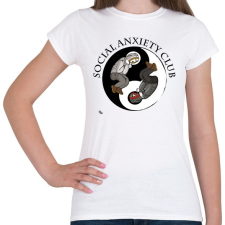 PRINTFASHION Social Anxiety Club - Női póló - Fehér női póló