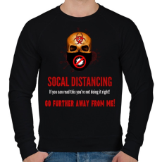 PRINTFASHION social distancing - Férfi pulóver - Fekete
