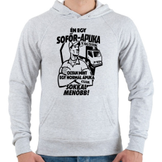 PRINTFASHION Sofőr Apuka - Férfi kapucnis pulóver - Sport szürke