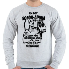 PRINTFASHION Sofőr Apuka - Férfi pulóver - Sport szürke